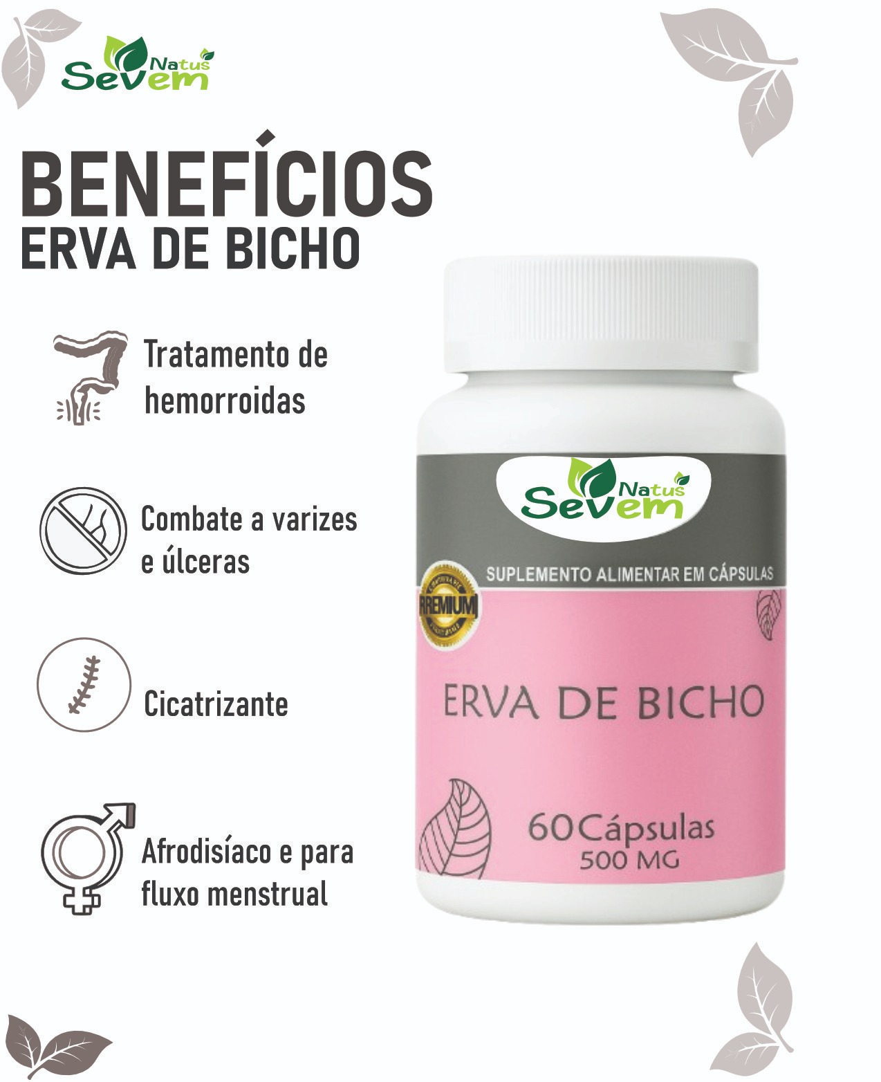 ERVA DE BICHO 60 CAPS SEVEN NATUS 
