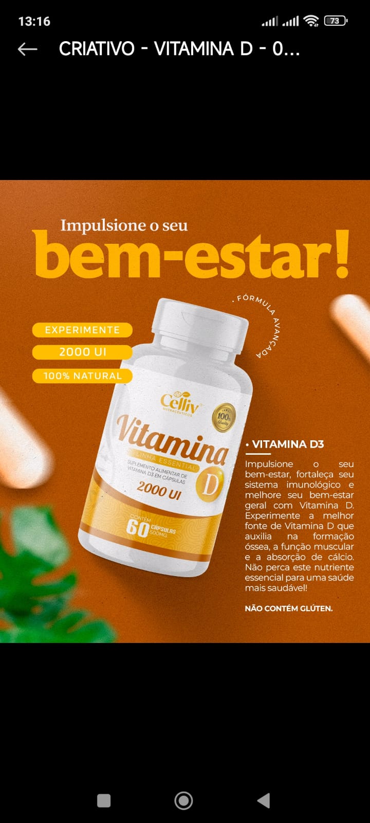 VITAMINA D3 2000UI CELLIV