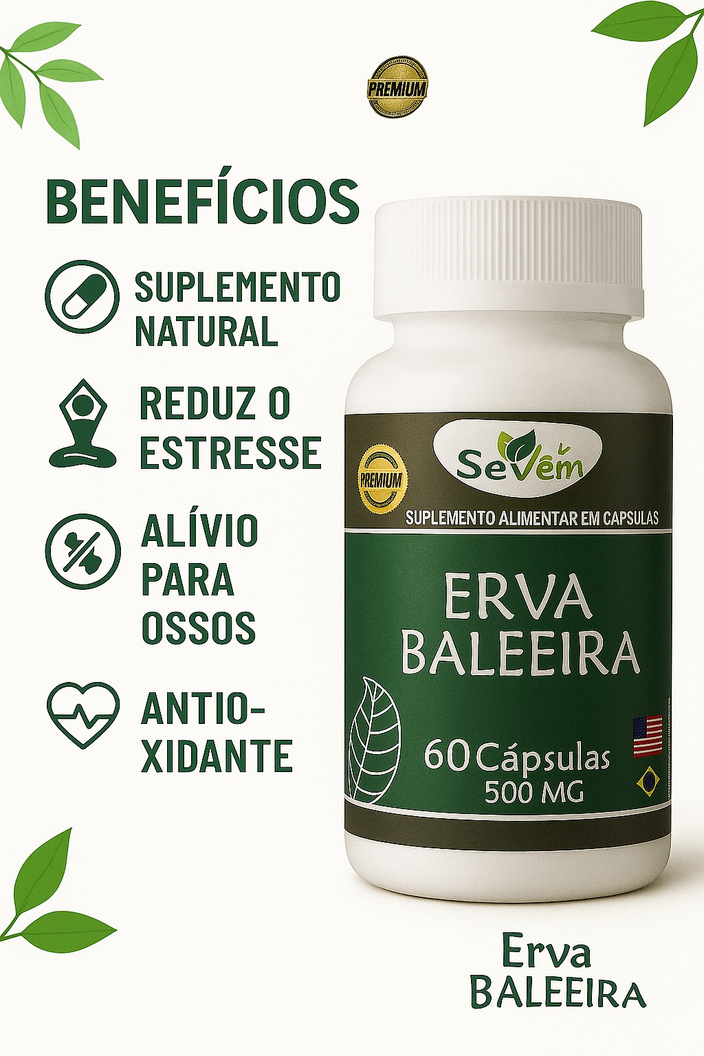 ERVA BALEEIRA 60CAPS SEVEN NATUS
