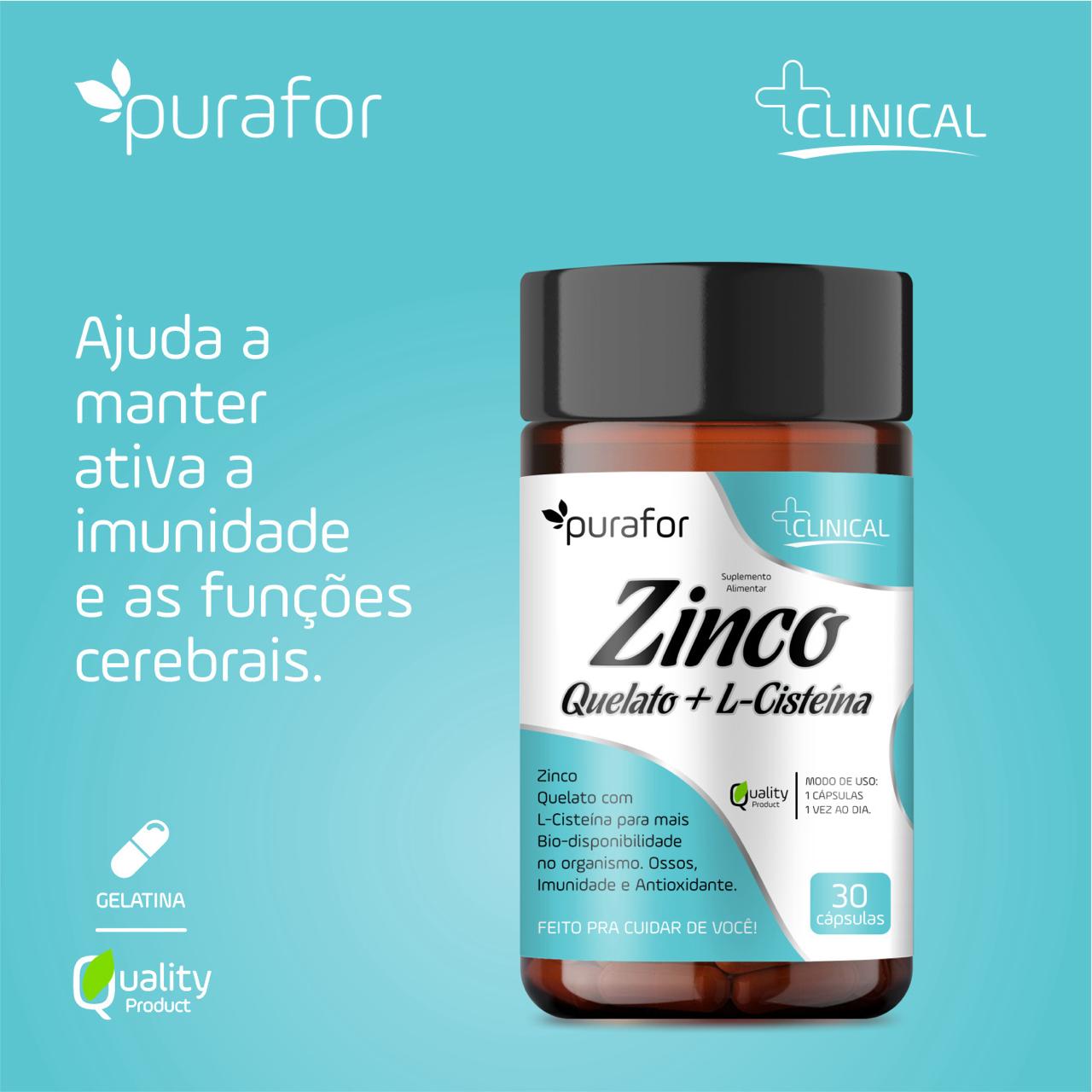 ZINCO QUELATO - L-CISTEINA 30CAPS PURAFOR