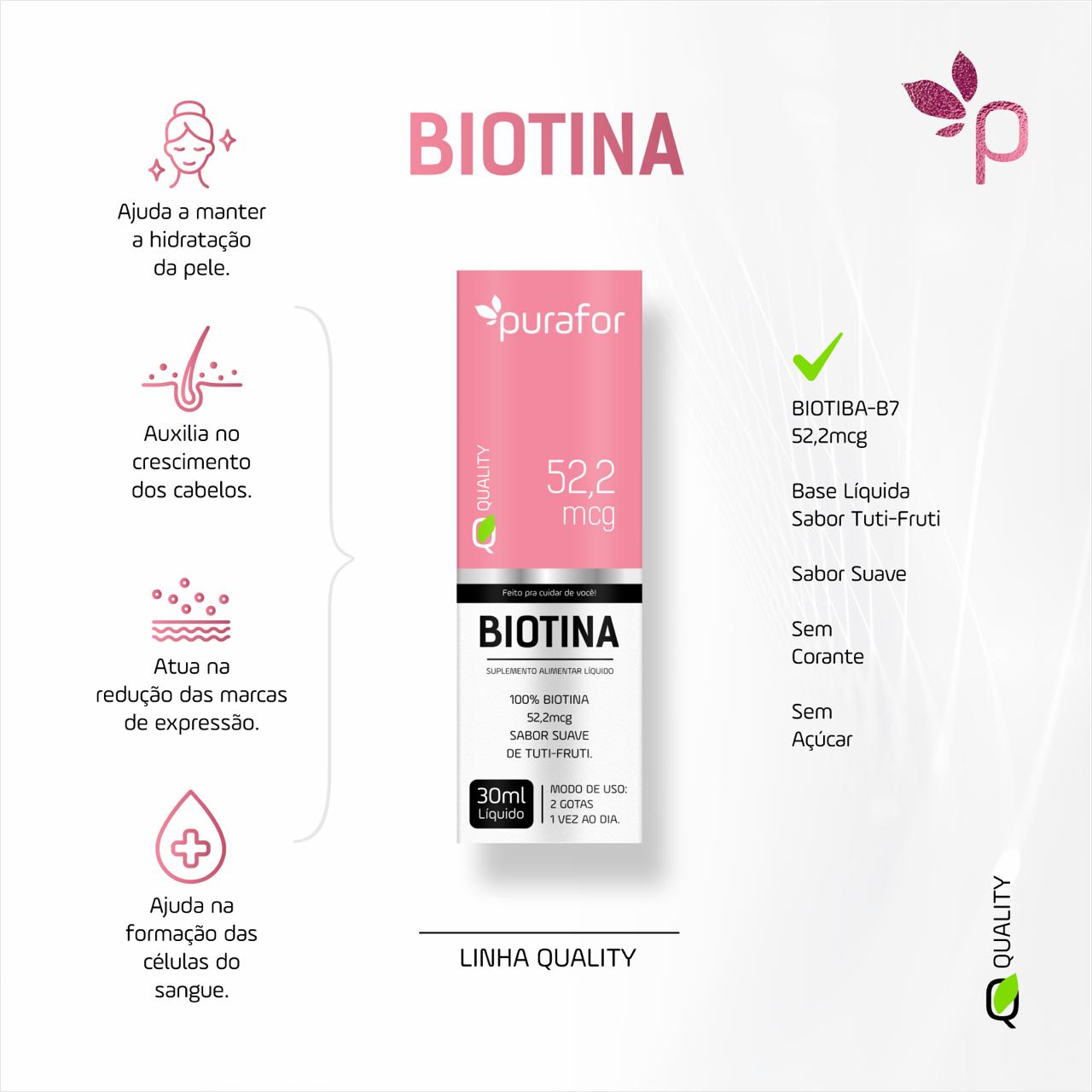 BIOTINA GOTAS 30 ML PURAFOR