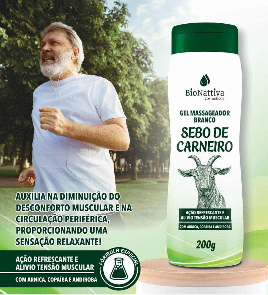 GEL MASSAGEADOR SEBO DE CARNEIRO 200GR