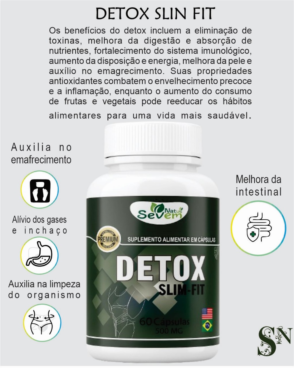 DETOX SLIN FIT 60 CAPS SEVEN NATUS