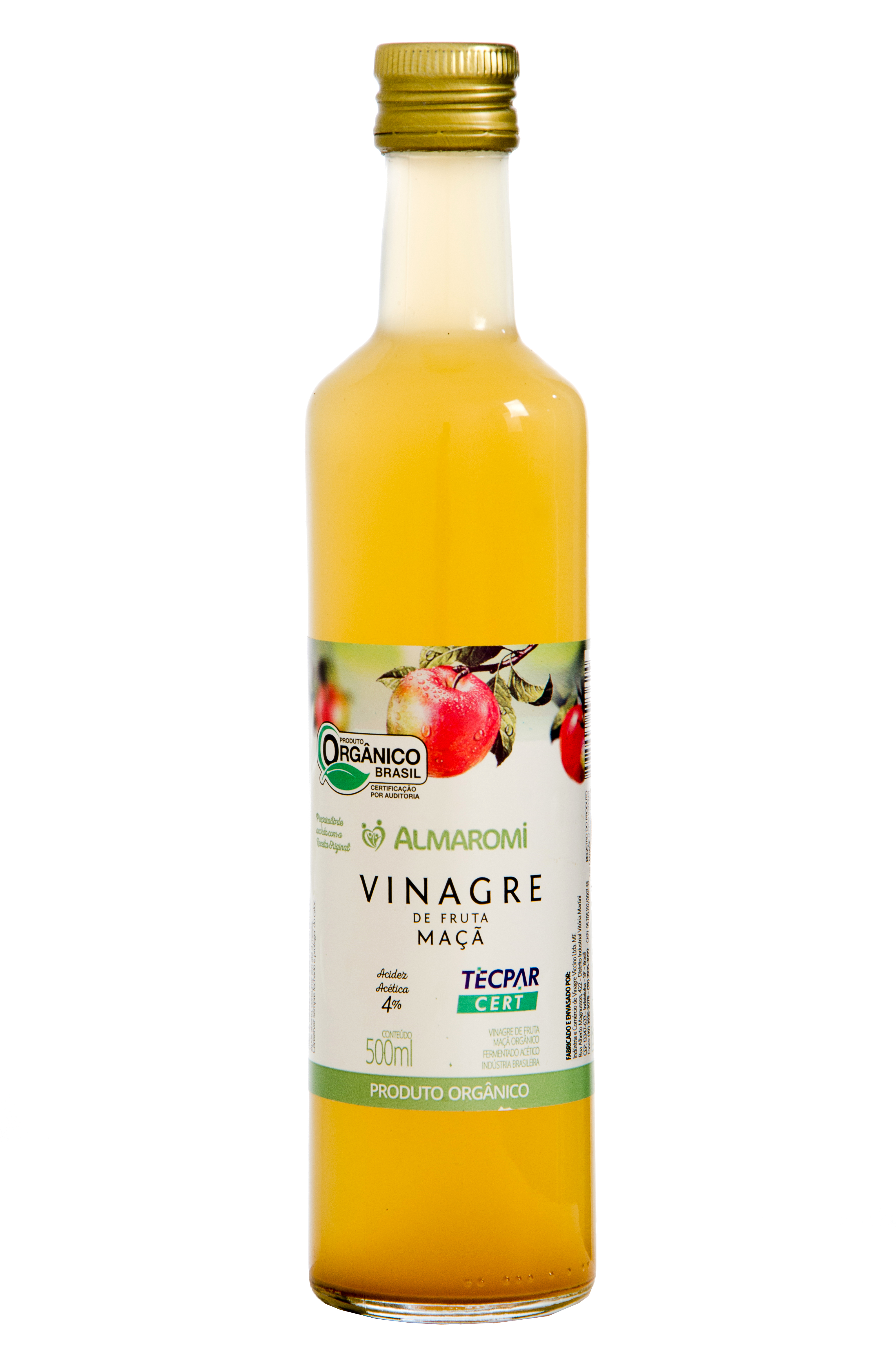 VINAGRE MACA ORGANICO ALMAROMI  500ML VIDRO