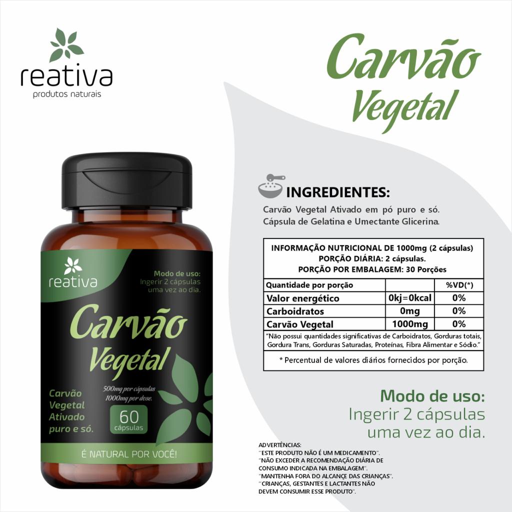 CARVAO VEGETAL 60CPS-REATIVA