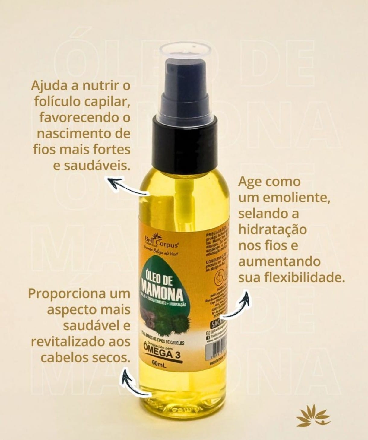 OLEO DE MAMONA 60ML BELL CORPUS