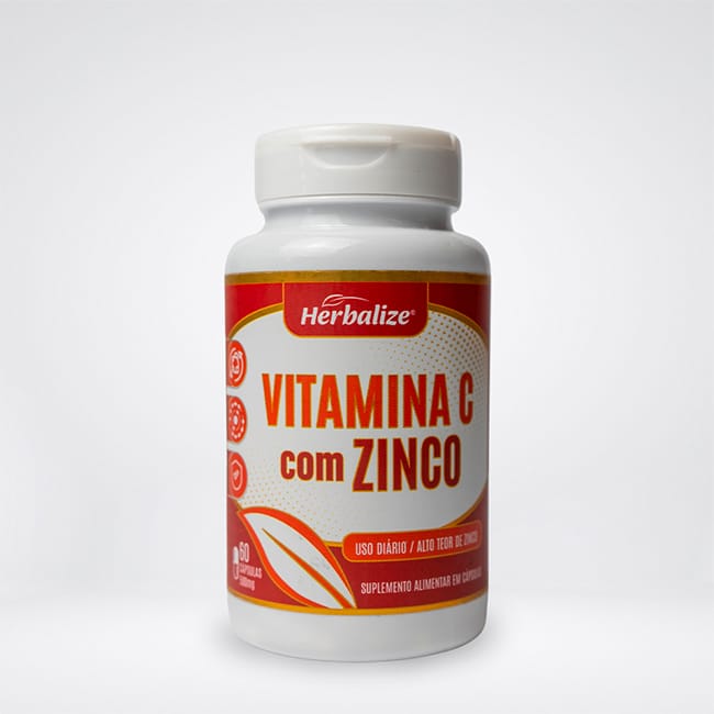 VITAMINA C COM ZINCO 60 CAPS HERBALIZE