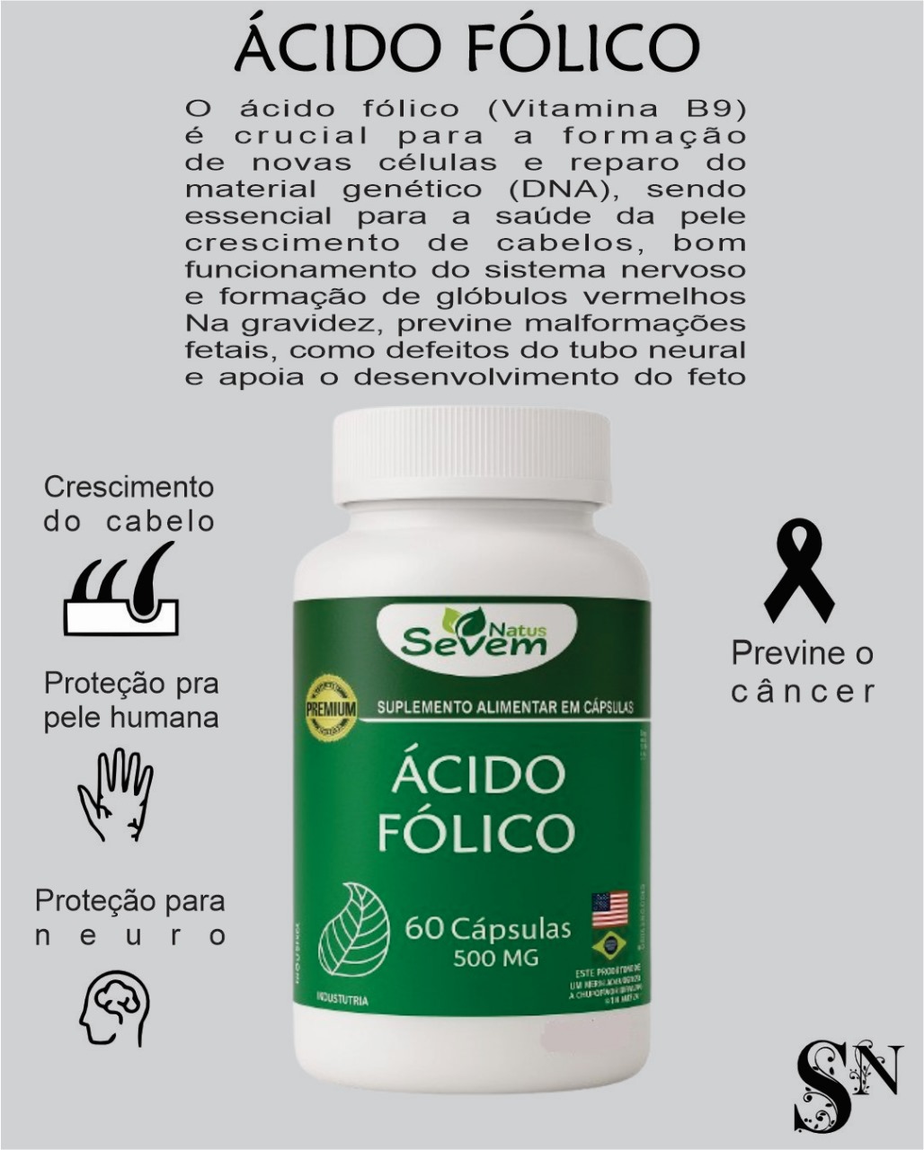 ACIDO FOLICO 60 CAPS SEVEN NATUS