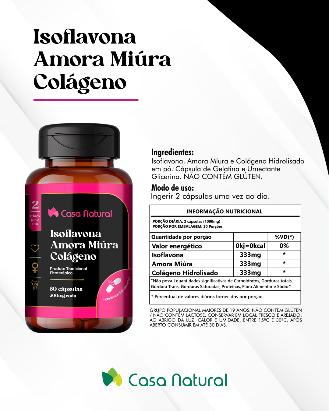 ISOFLAVONA+AMORA C/COLAGENO 60 CPS