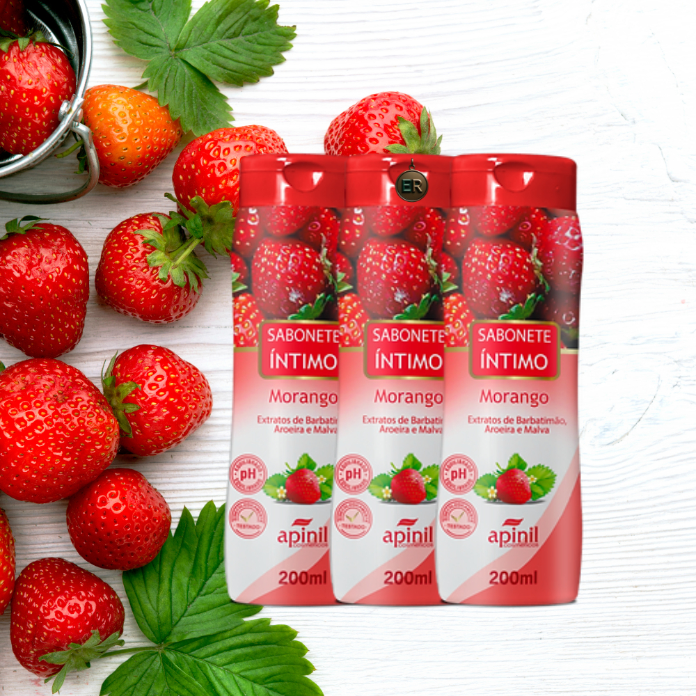 SABONETE  FEMININO MORANGO 200ML