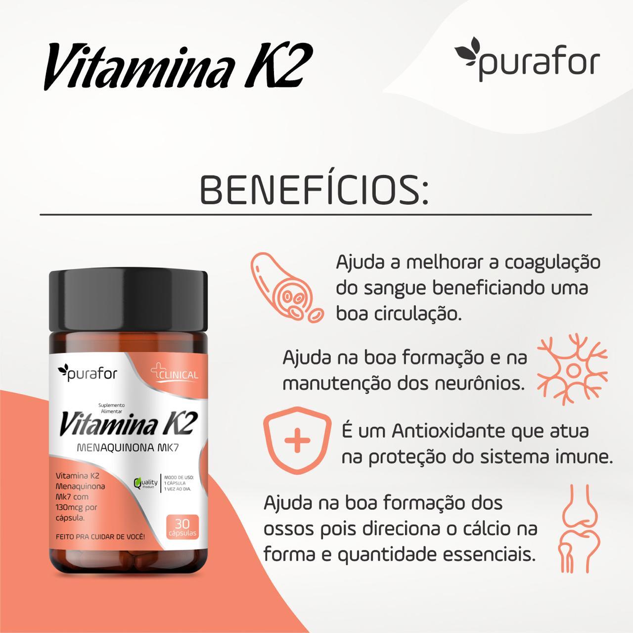 VITAMINA K2 30 CAPS PURAFOR 