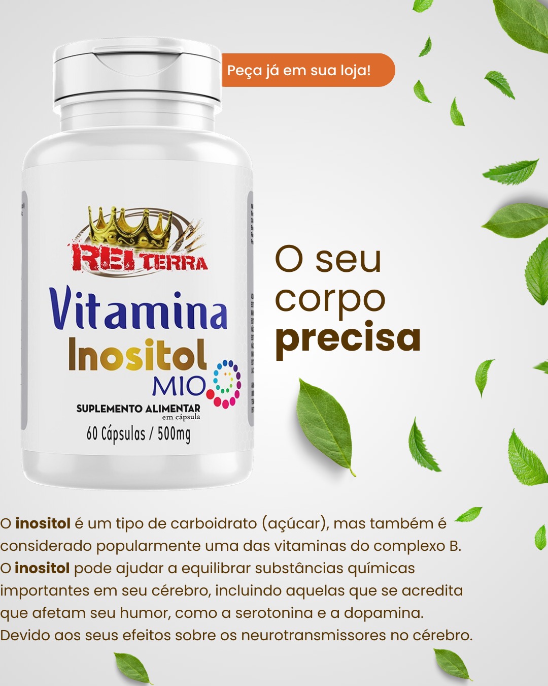 VITAMINA INOSITOL 60 CAPS REI TERRA