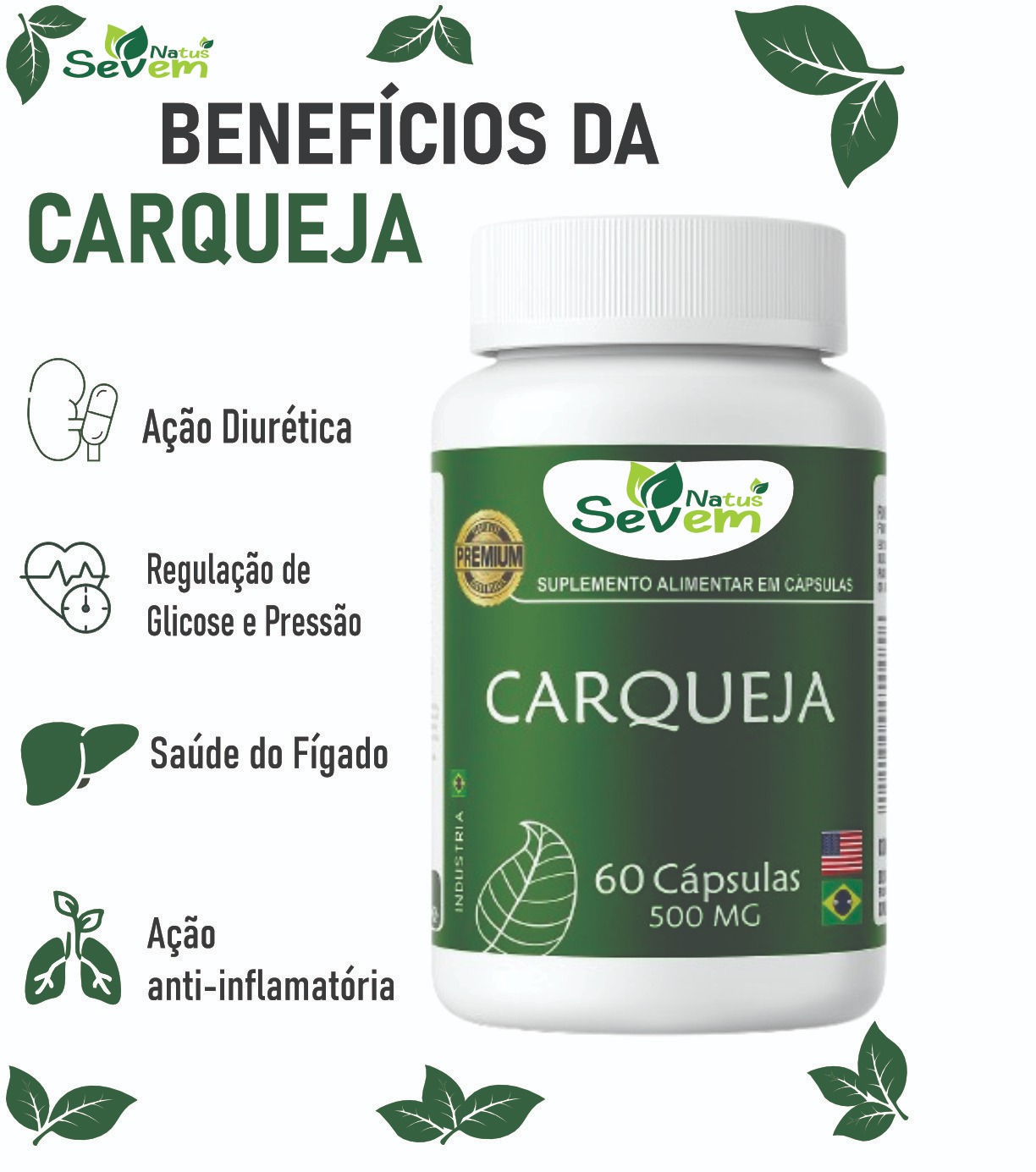 CARQUEJA 60CAPS SEVEN NATUS