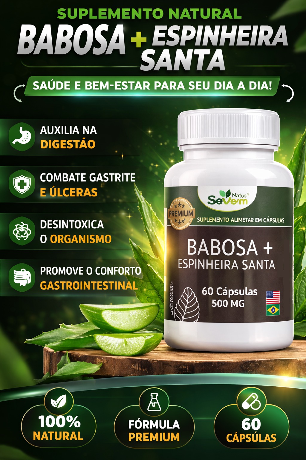 BABOSA COM ESPINHEIRA SANTA 60CAPS SEVEN NATUS
