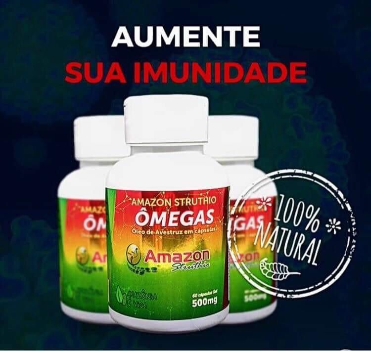 OMEGAS DE AVESTRUZ EM CAPSULAS 60UND