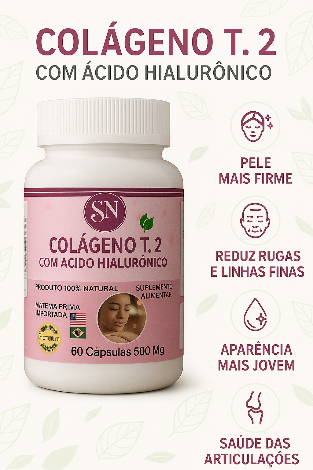 COLAGENO T 2 COM 60 CAPS SEVEN NATUS