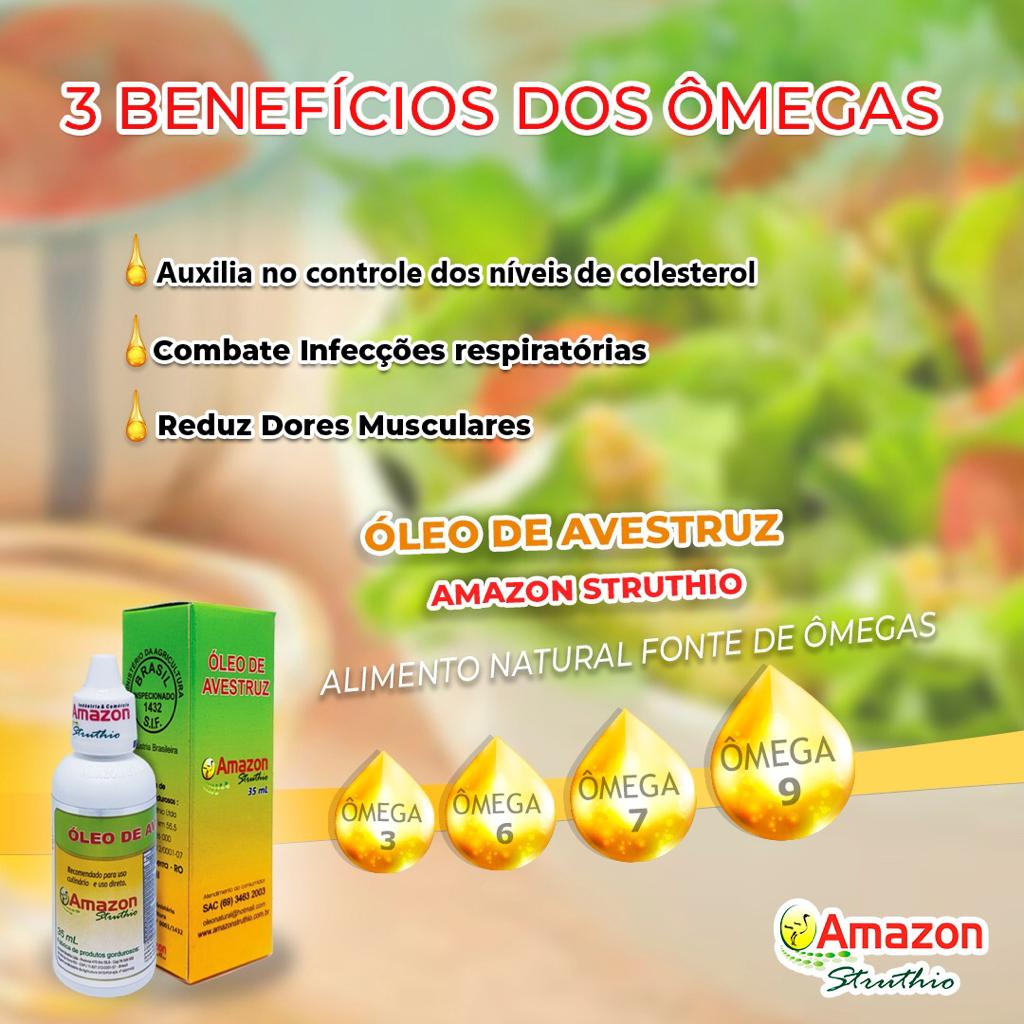 OLEO DE AVESTRUZ OMEGAS EM GOTAS 35ML