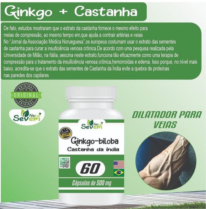 GINKO+CASTANHA 60 CPS SEVEN NATUS