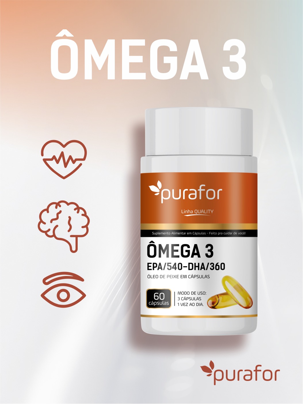 OMEGA 3 60 CAPS PURAFOR