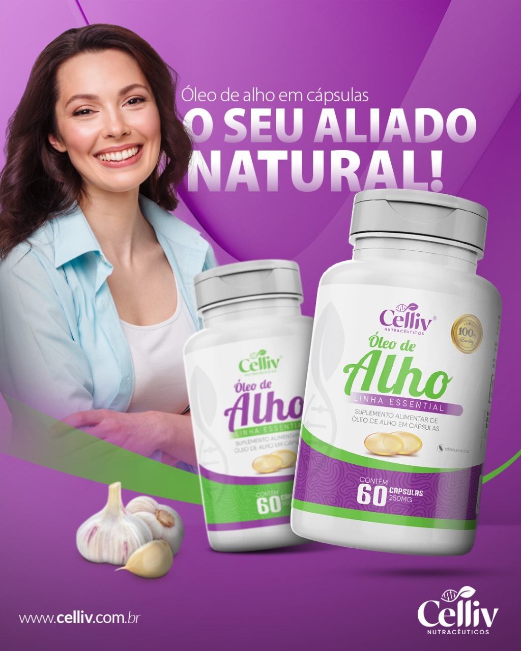 OLEO DE ALHO 60 CAPS CELLIV