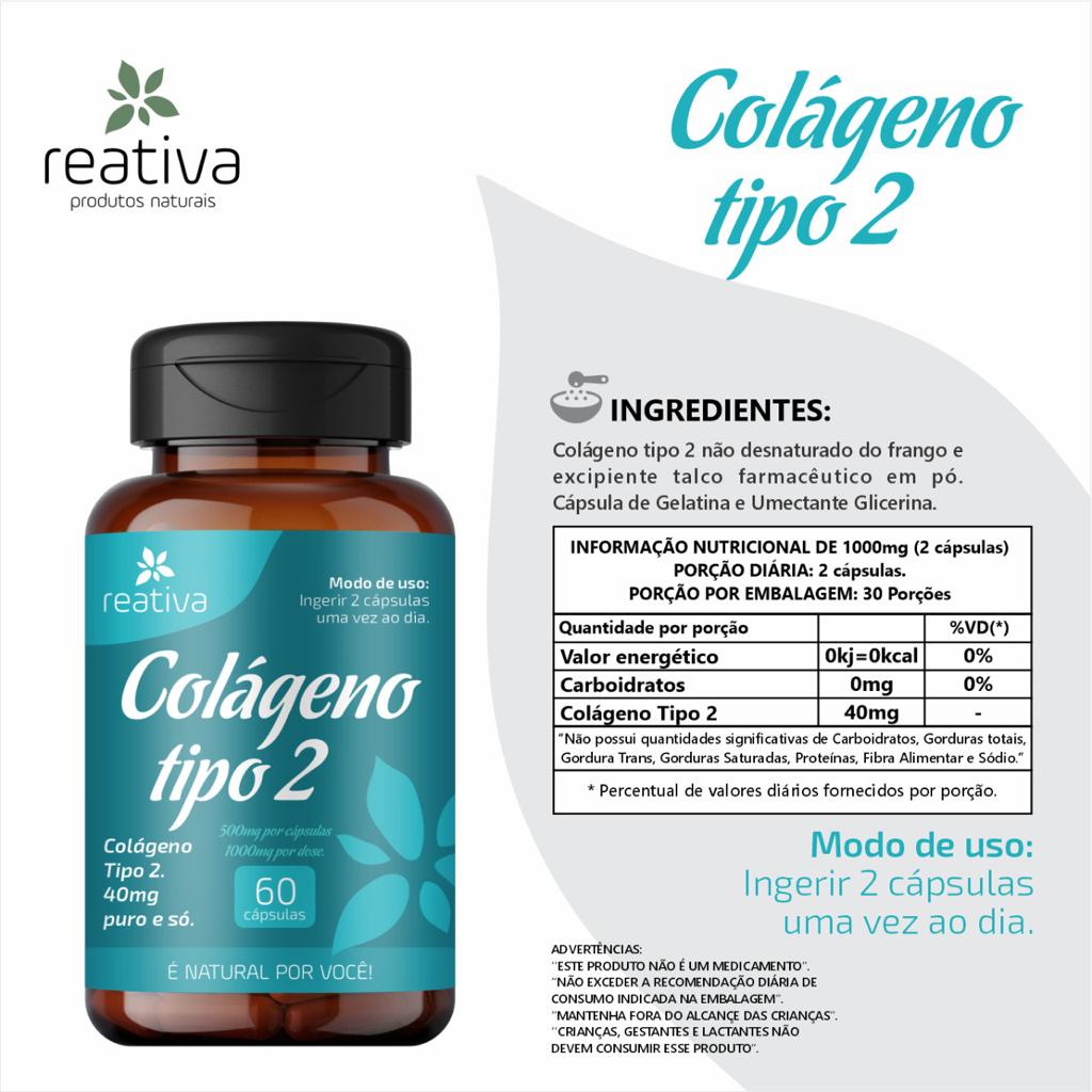 COLAGENO  TIPO 2 60 CAPS REATIVA