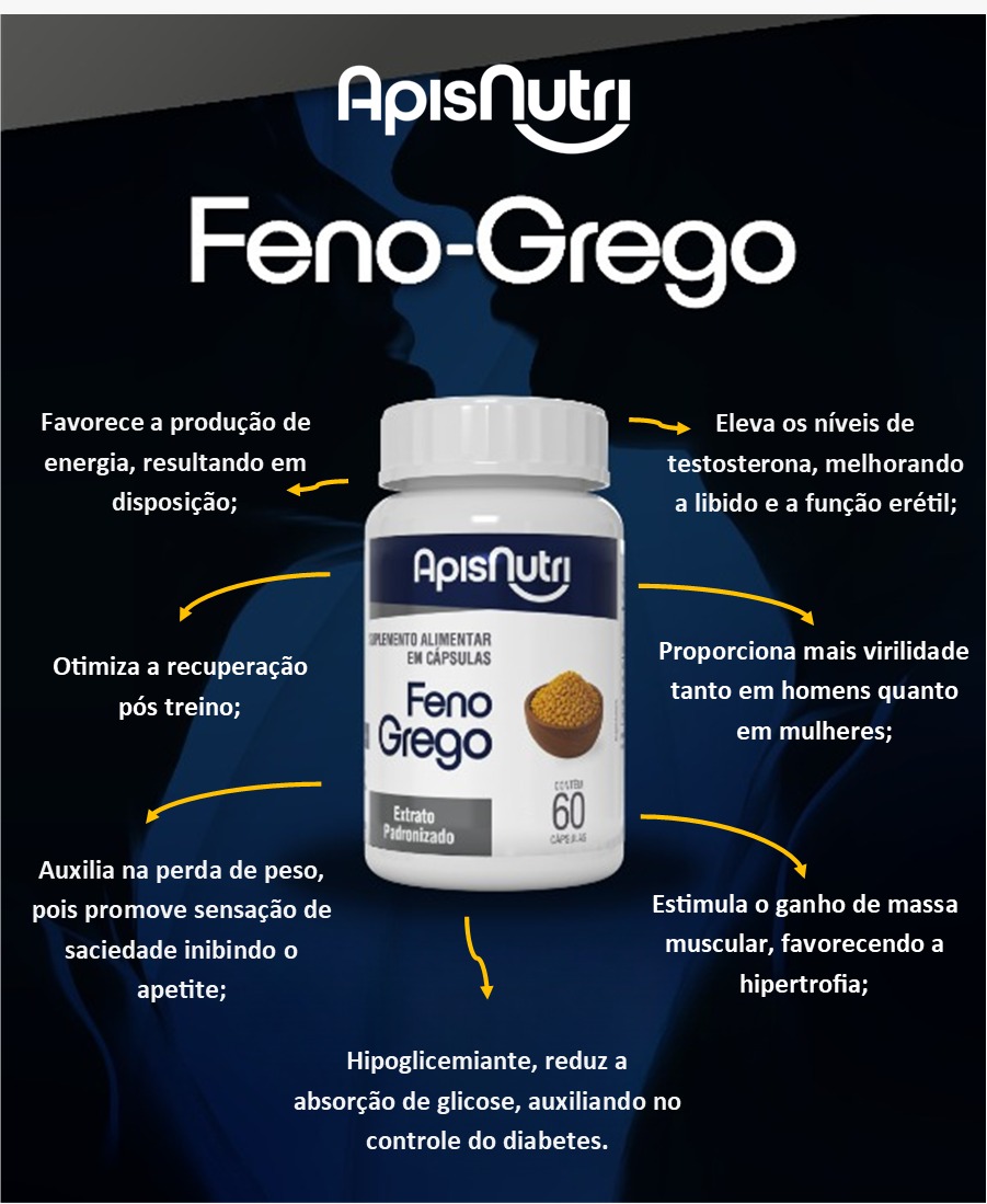FENO GREGO 700MG 60 CAPS APISNUTRI