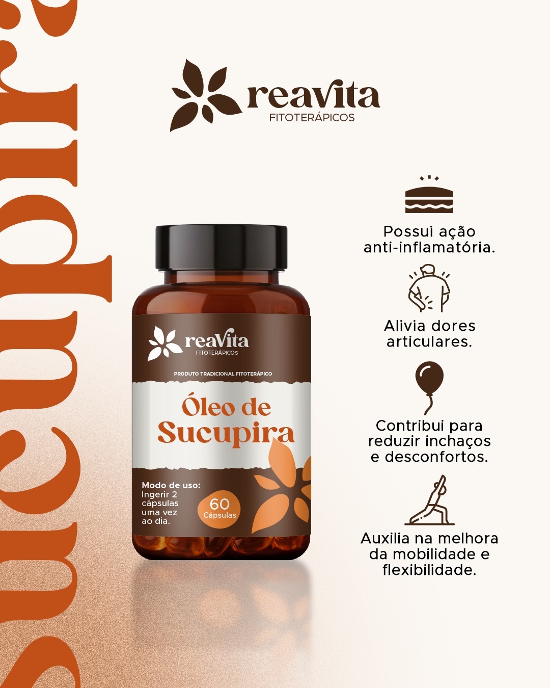 OLEO DE SUCUPIRA 1000MG REAVITA