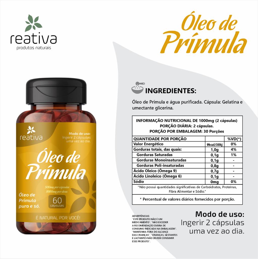 OLEO DE PRIMULA 60 CAPS REATIVA