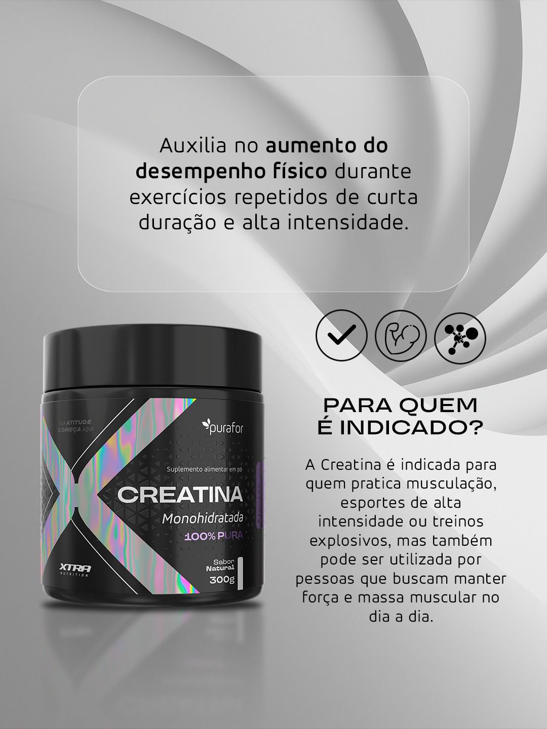CREATINA 300GR PURAFOR
