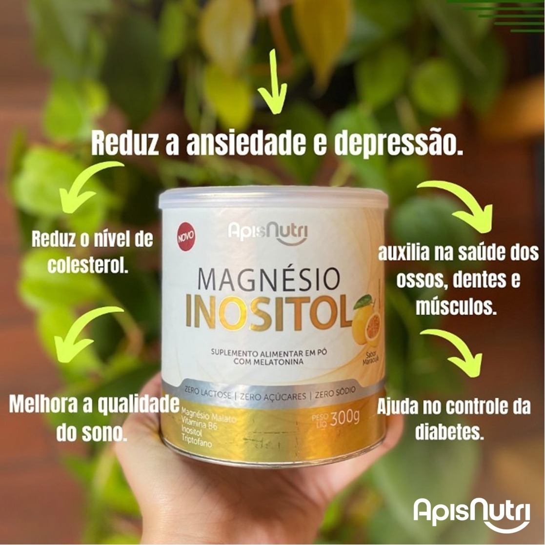 MAGNESIO INOSITOL SABOR MARACUJA 300GR APISNUTRI