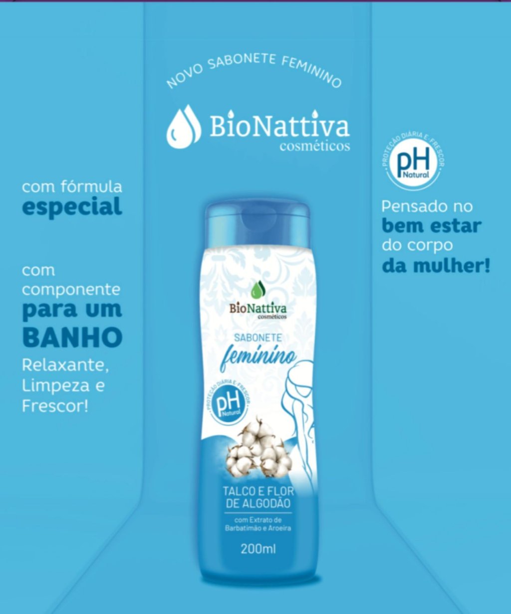 SABONETE FEMININO TALCO E FLOR DE ALGODAO 200ML 