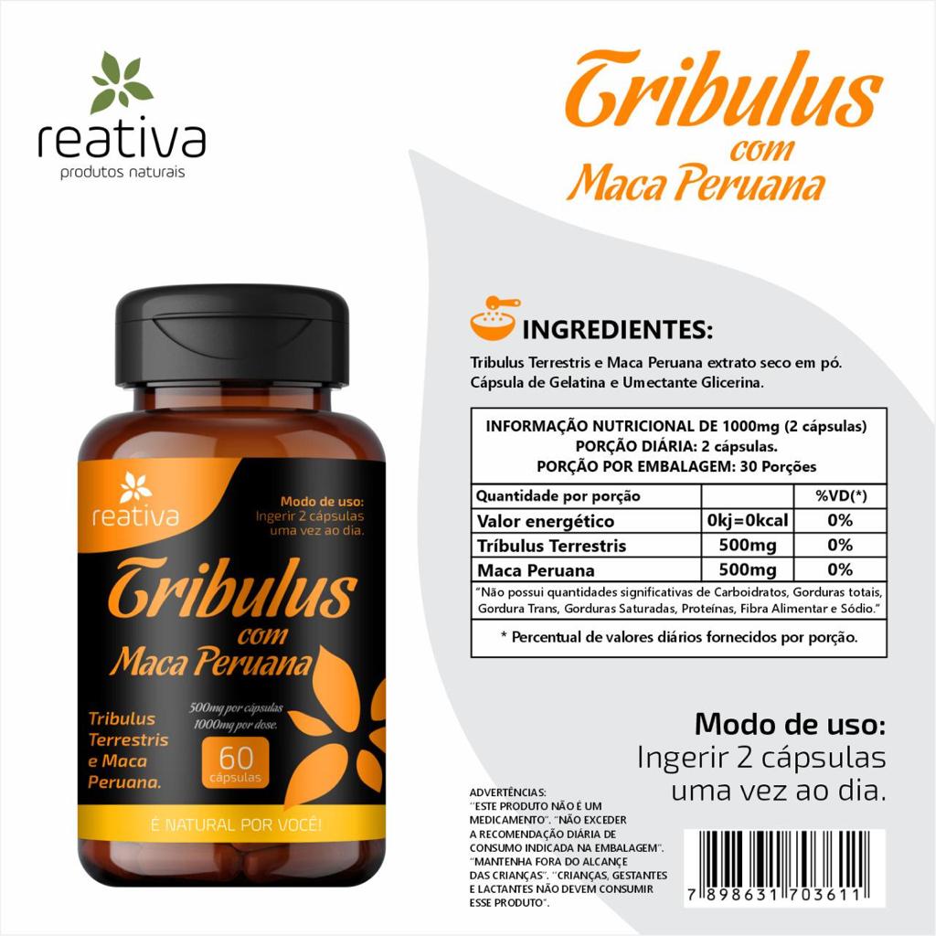 TRIBULLUS COM MACA 60CPS REATIVA