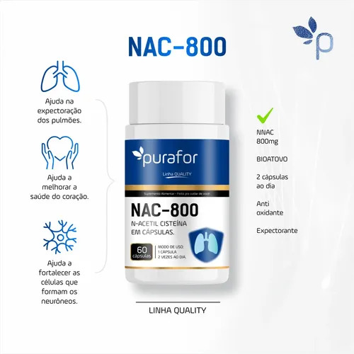 NAC 800 60 CAPS PURAFOR