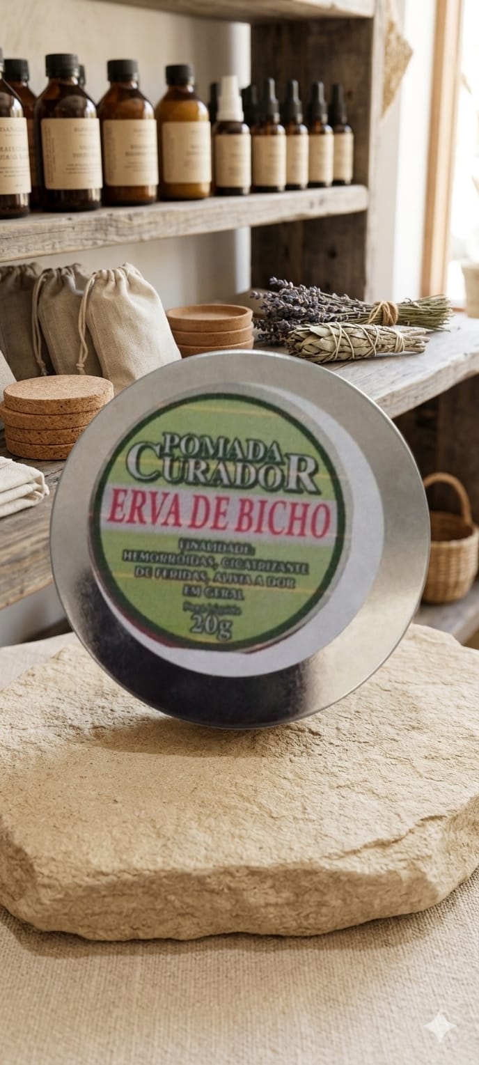 POMADA ERVA DE BICHO LATA 20GR