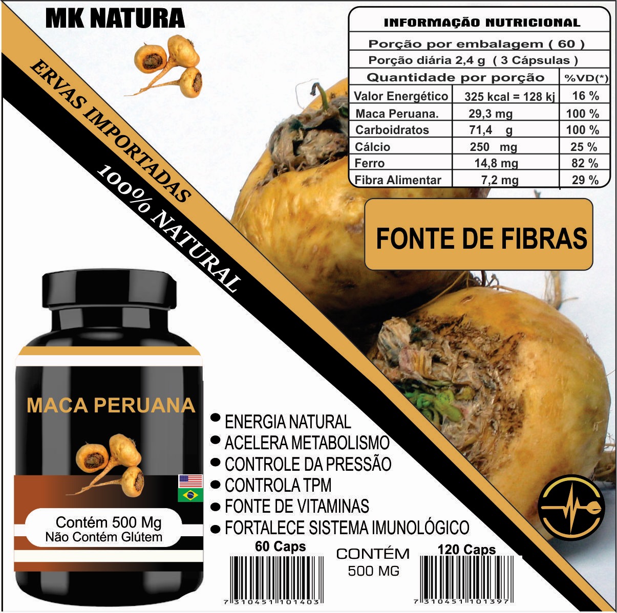 MACA PERUANA 60 CPS SEVEN NATUS 