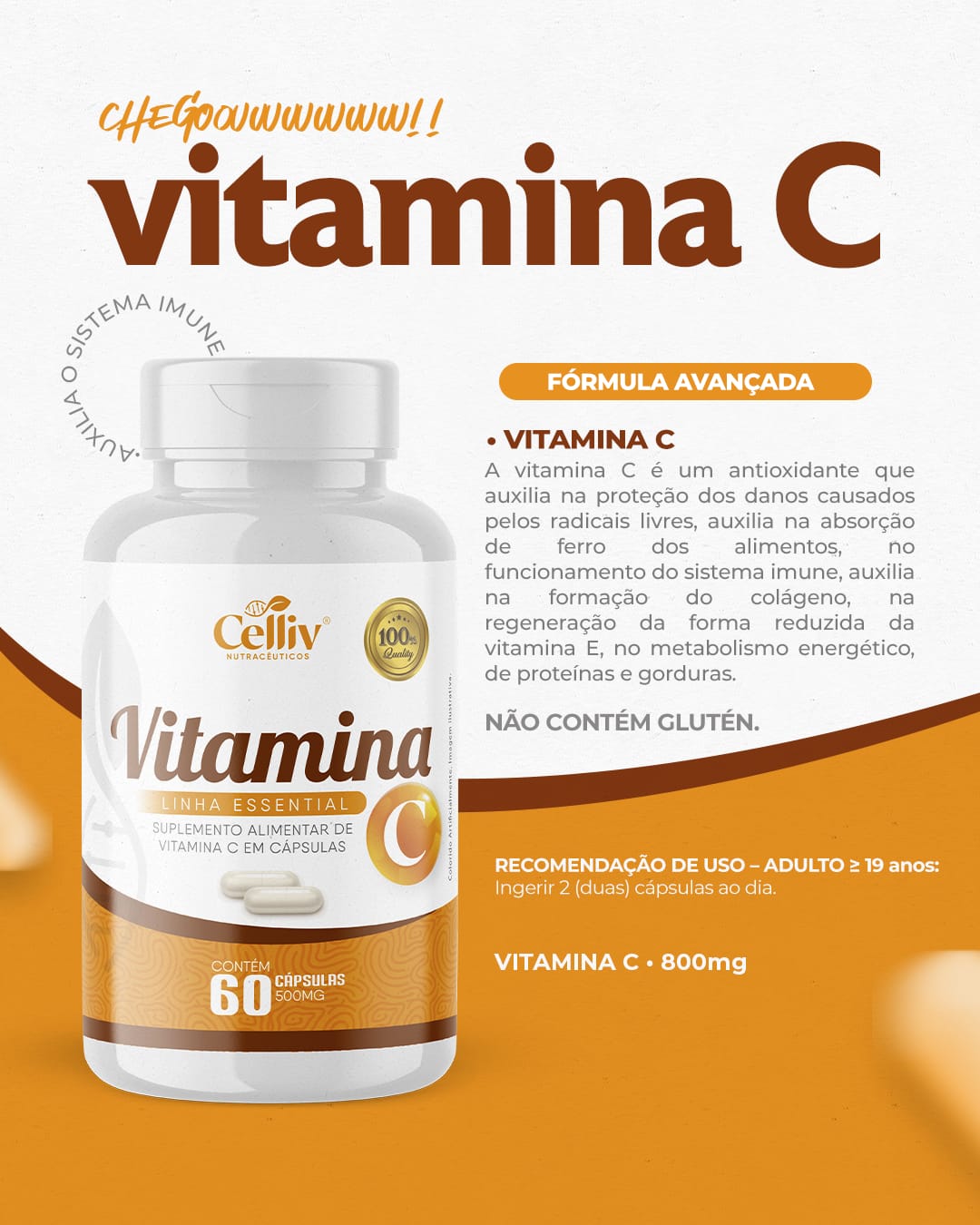 VITAMINA C 60CAPS CELLIV