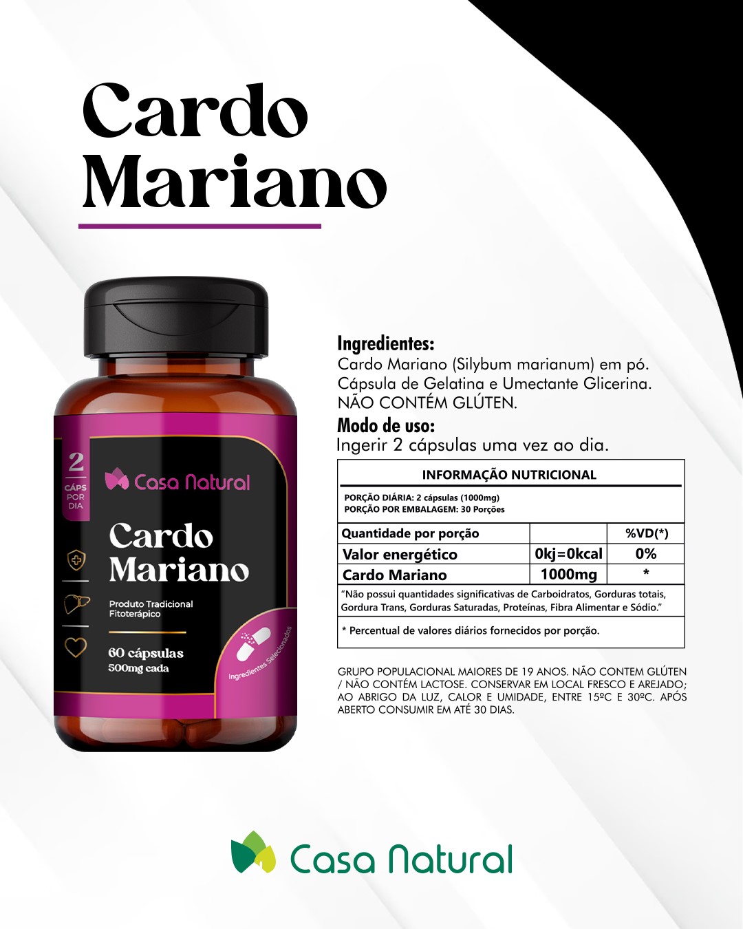CARDO MARIANO 60 CAPS CASA NATURAL