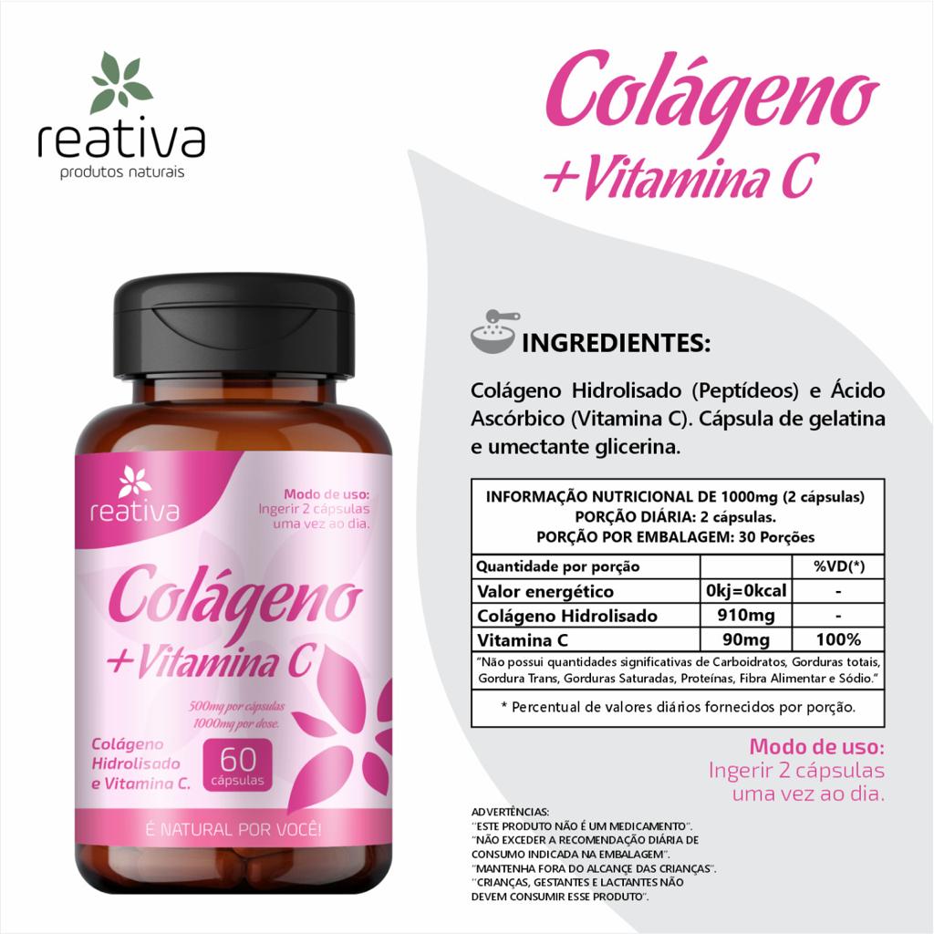 COLAGENO HIDROLISADO 60CPS-REATIVA