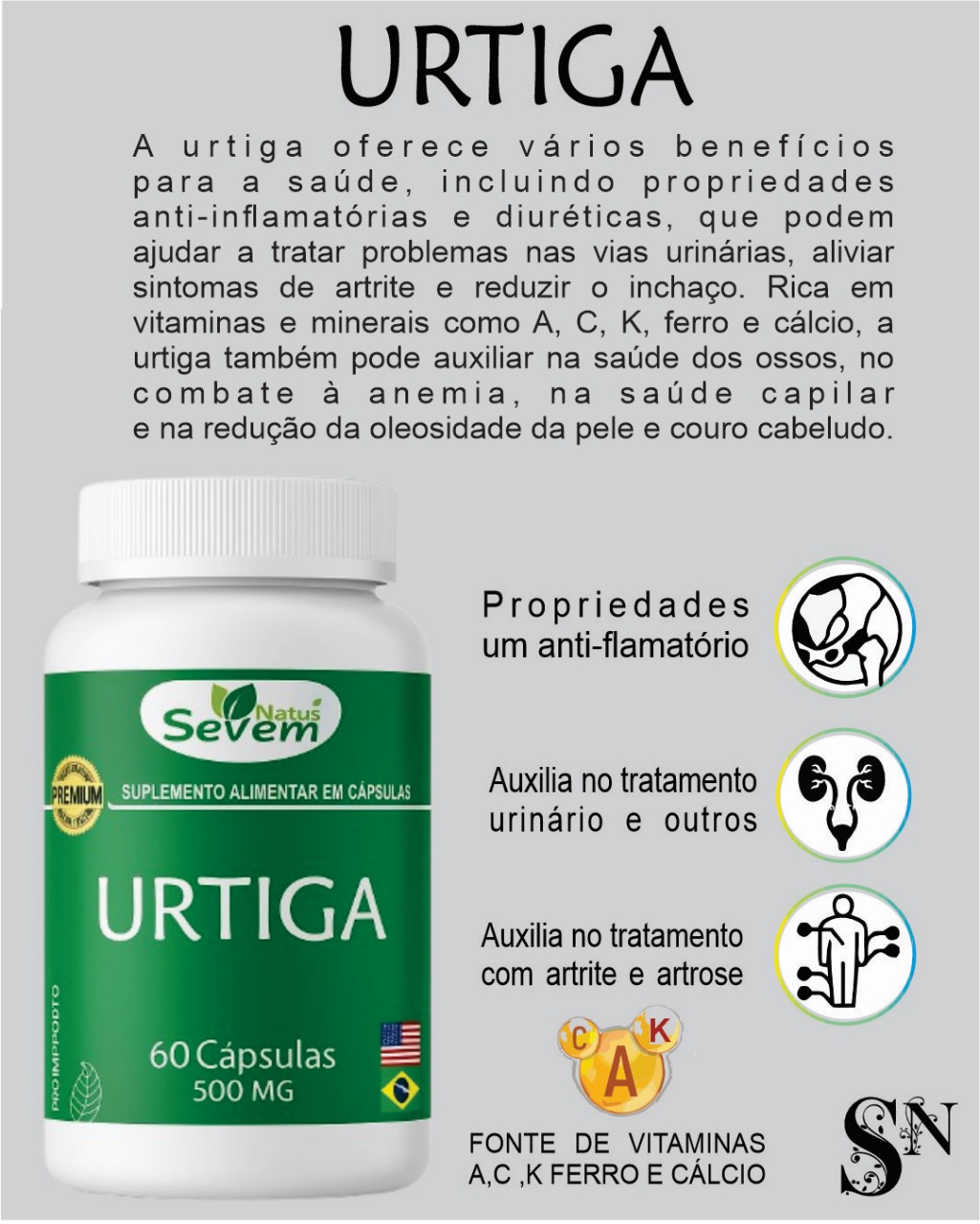 URTIGA 60CAPS SEVEN NATUS