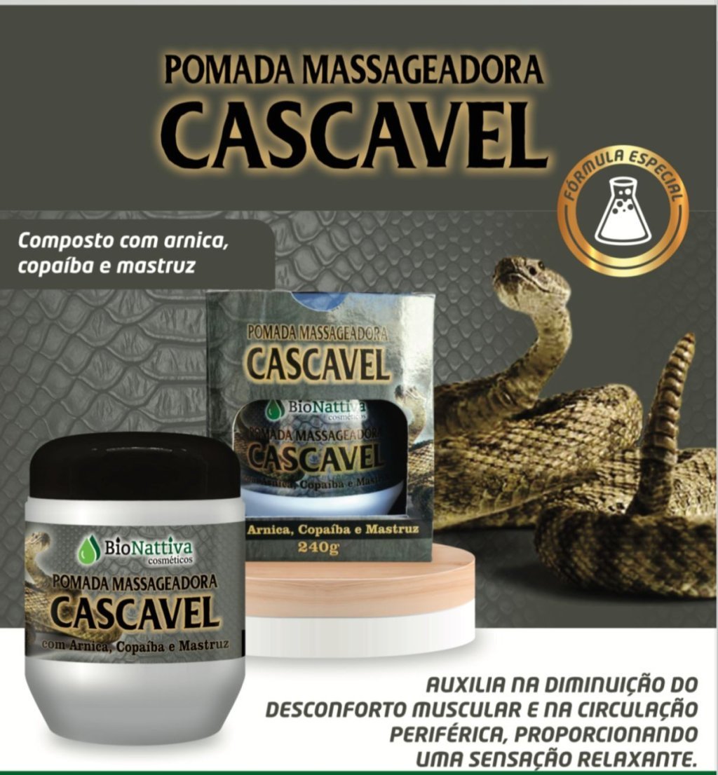 POMADA MASSAGEADORA CASCAVEL 240GR SOUL