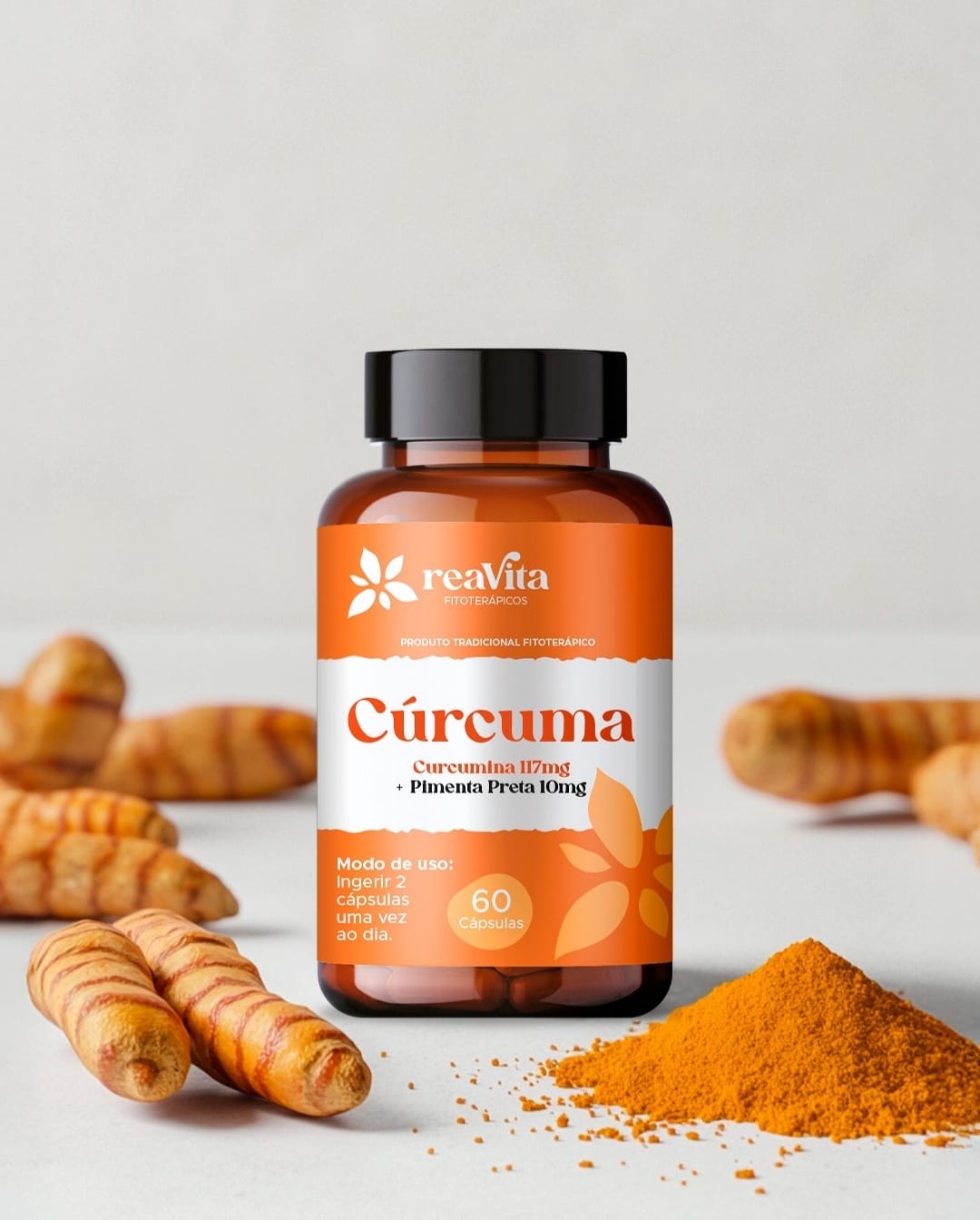 CURCUMA 95% COM PIMENTA PRETA 60CAPS REAVITA