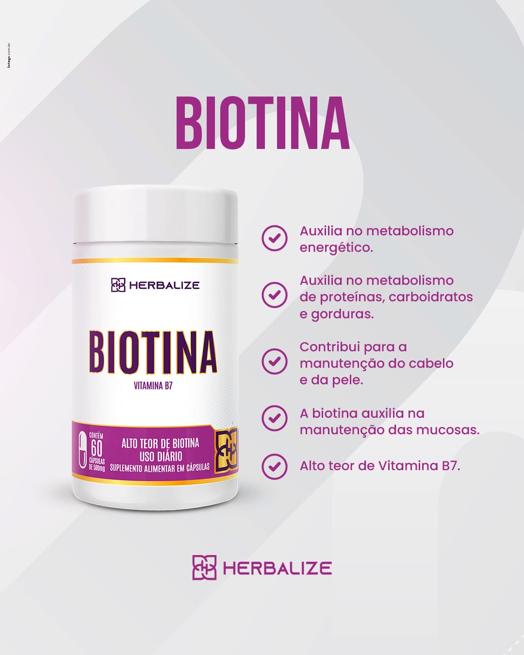 BIOTINA 60CAPS HERBALIZE