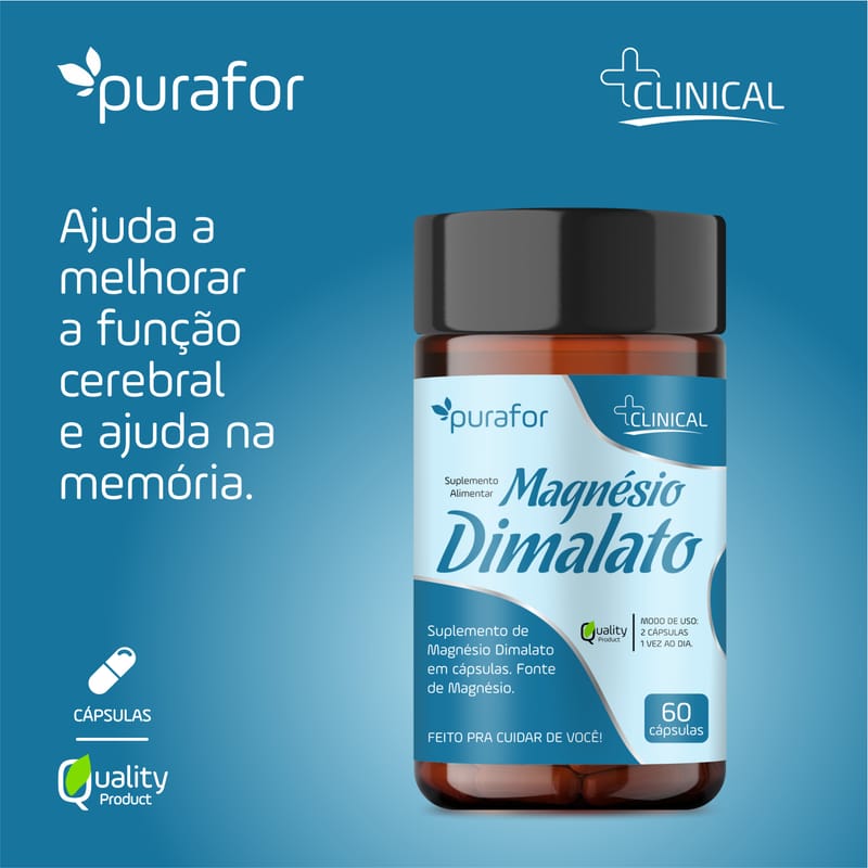 MAGNESIO DIMALATO 60 CAPS PURAFOR