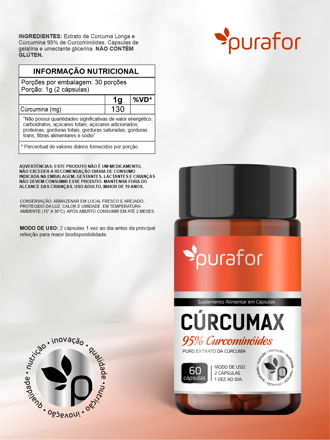 CURCUMAX 95% 60 CAPS PURAFOR