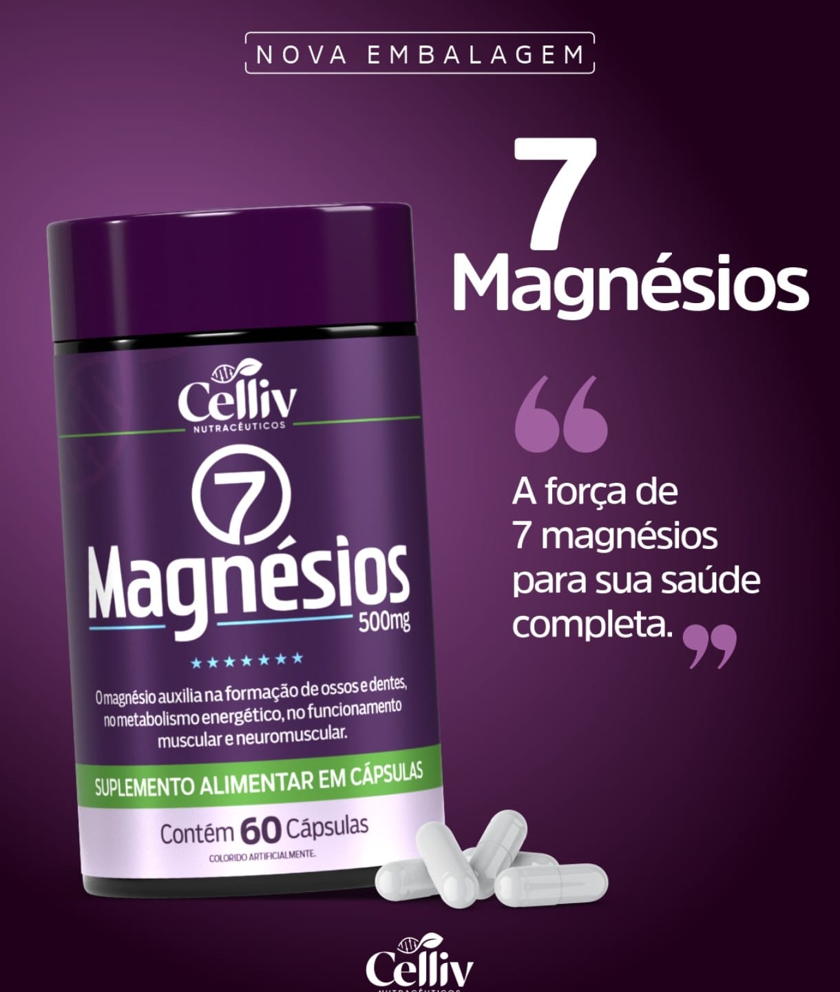 7 MAGNESIOS 60 CAPS CELLIV