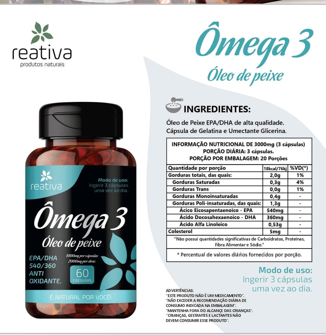 OMEGA 3 60 CAPS REATIVA