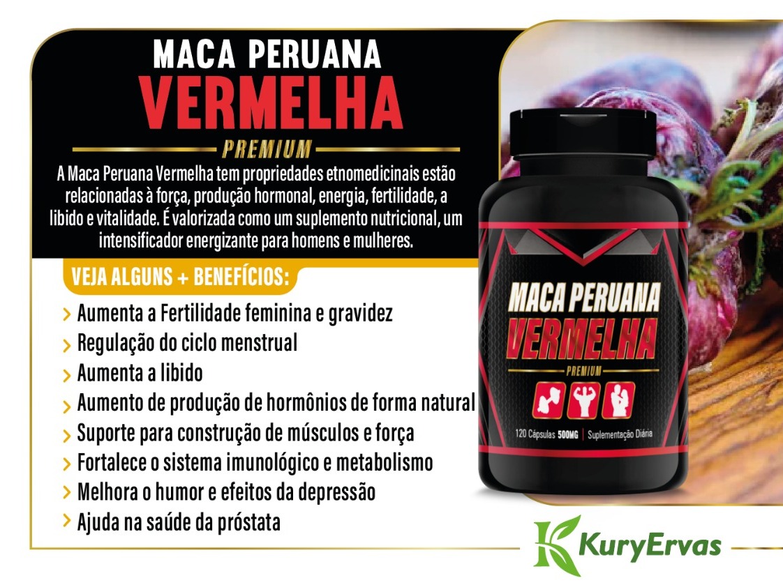 MACA PERUANA VERMELHA 60 CAPS RN