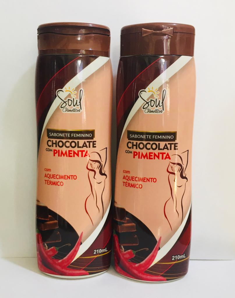 SABONETE FEMININO CHOCOLATE COM PIMENTA 210ML