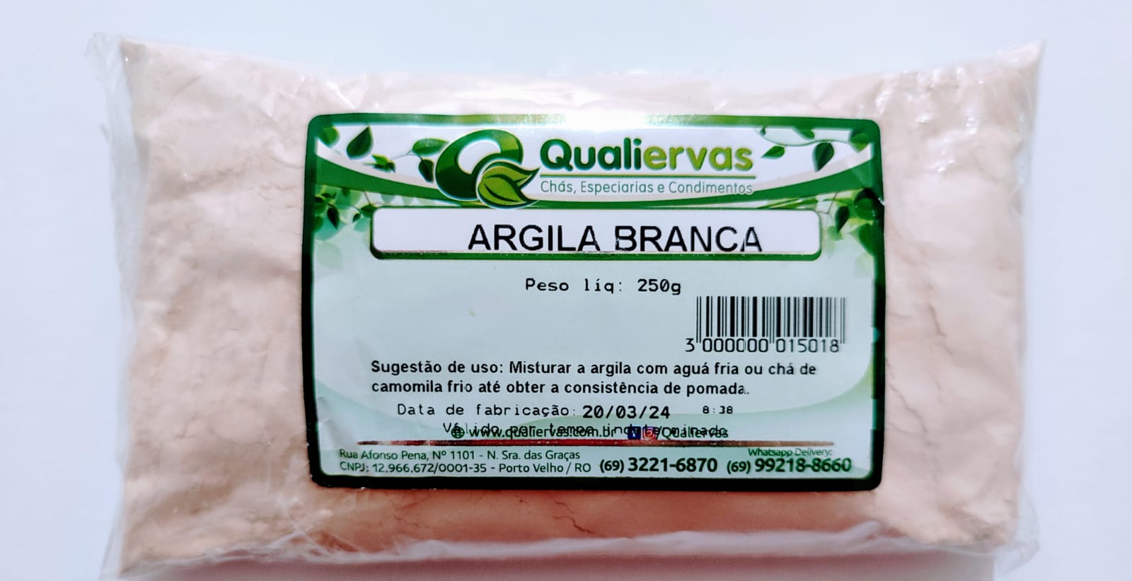 ARGILA BRANCA 250GR