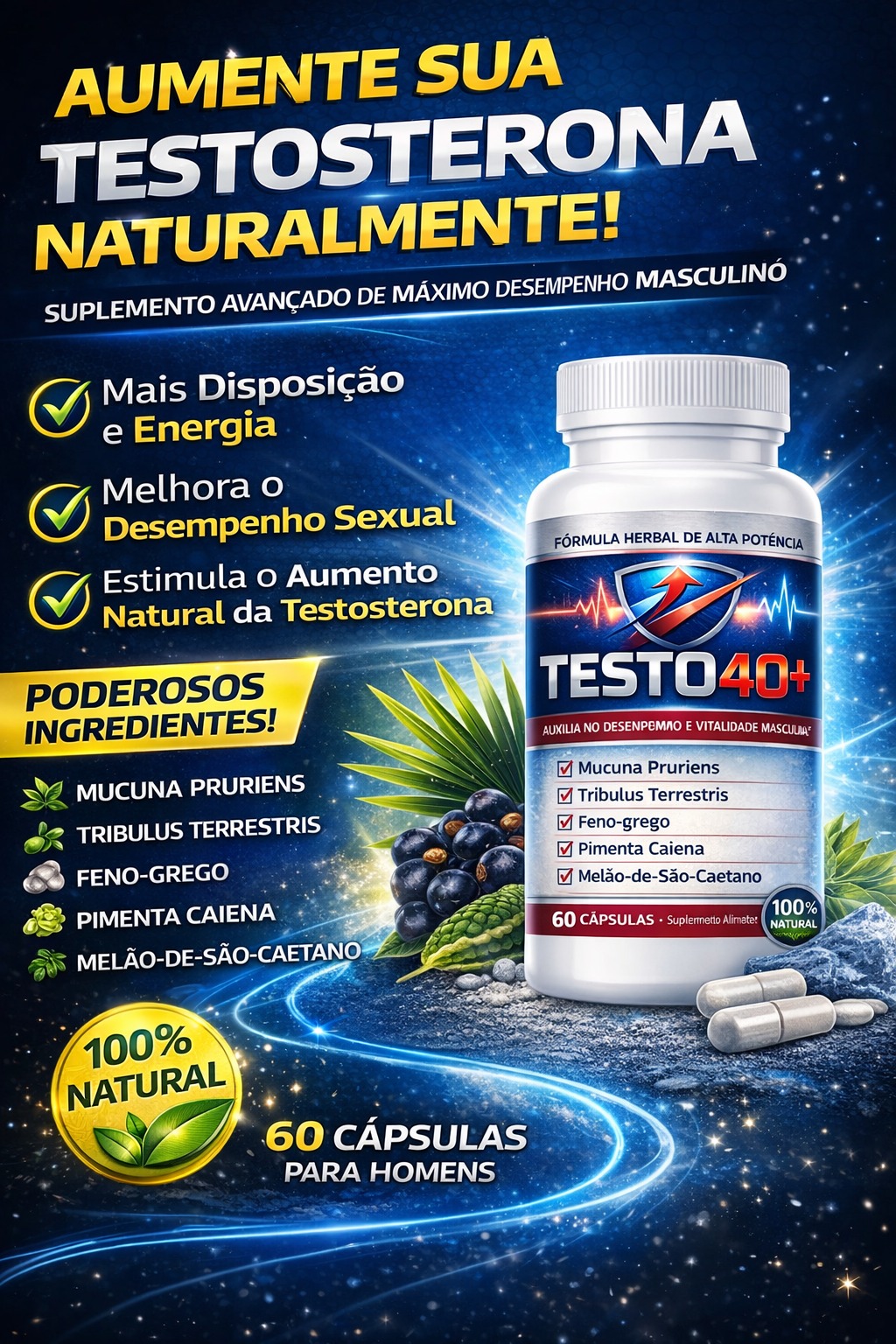TESTO 40+ 60 CAPS SEVEN NATUS